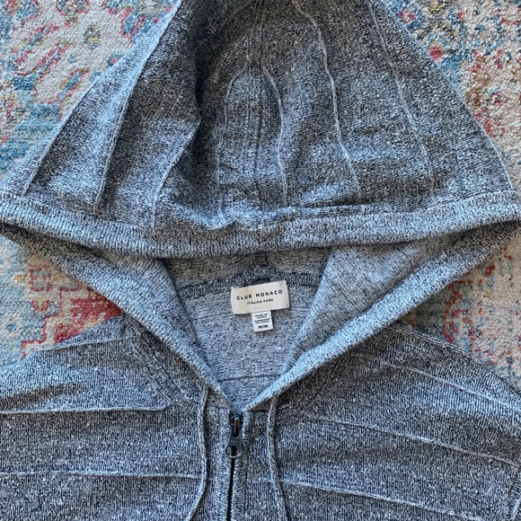 Club Monaco Textured Full Zip Hoodie - Picture 2 of 7